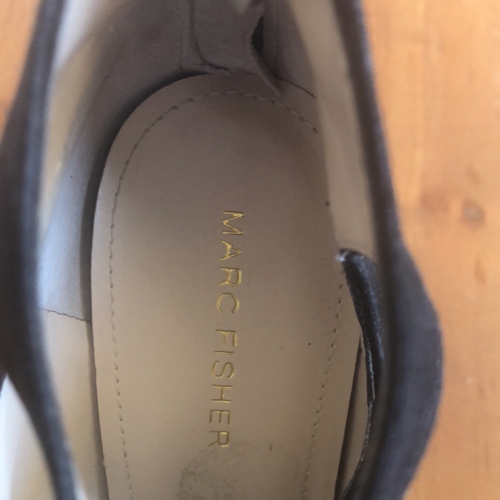Marc Fisher Vegan Suede Black Lace Up Stiletto Pumps Sz 7‎ - EUC - Picture 8 of 10